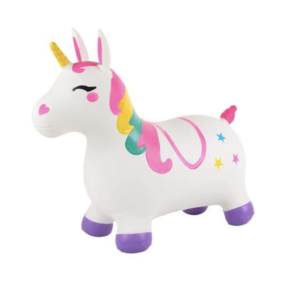 Licorne sauteuse avec étoiles